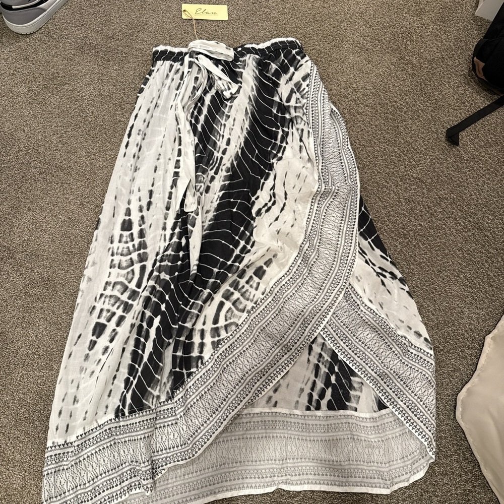 Black and White Maxi Skirt